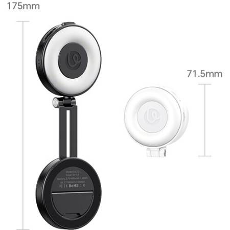 Ulanzi LM23 - lampa LED do smartfona 3w1 (podstawka i haczyk, MagSafe) - wymiary